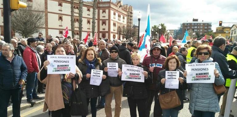 MERP, por blindar las pensiones en la Constitución, se manifiesta en Madrid... y en Asturias