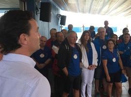 Los peregrinos de la III Travesía Navega el Camino disfrutan Gijón