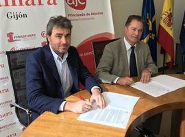 Acuerdo AJE Asturias y la Cámara de Comercio de Gijón