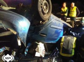 Tres heridos en un  accidente de tráfico en la A-66 a la altura de Llanera