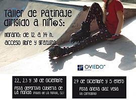 Oviedo ofrece un taller de patinaje gratuito para niños en La Florida y en La Corredoria