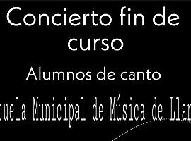 Concierto fin de curso de los alumnos de canto de la Escuela Municipal de Música de Llanes