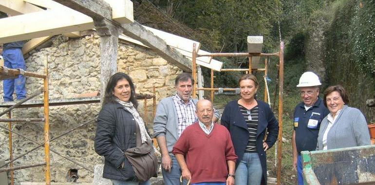 Obras de rehabilitación del lavadero de Santa Eulalia, en Llanes