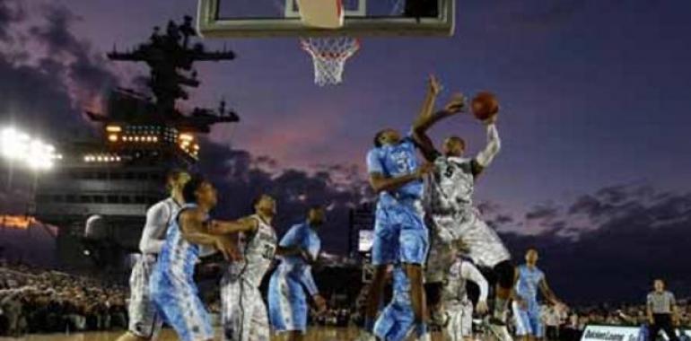 Baloncesto en un portaaviones