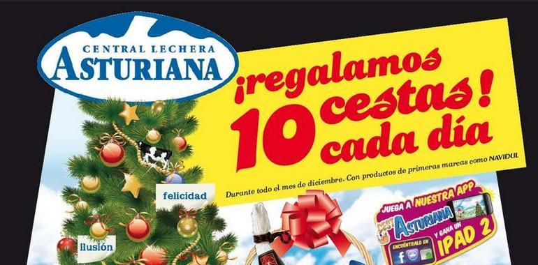 Central Lechera Asturiana regala 10 cestas cada día durante el mes de diciembre