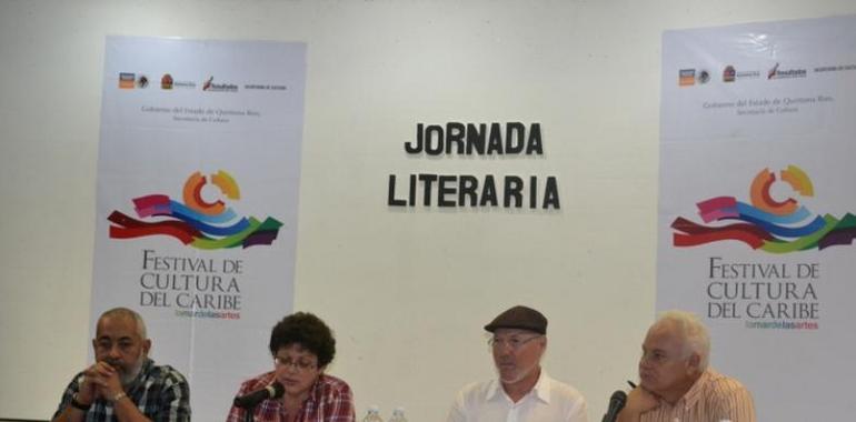 Odette Alonso, Alberto Peraza y Leonardo Padura en el Festival de Cultura del Caribe