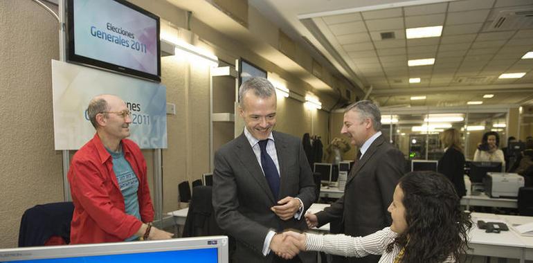 Camacho y José Blanco han visitado el Centro de Datos del Palacio de Congresos de Madrid