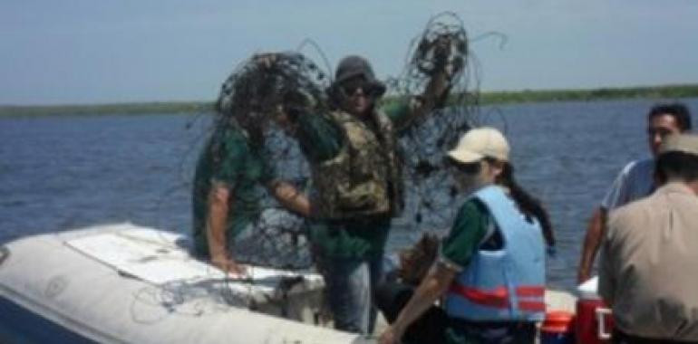 SEAM decomisa más de 1500 metros de espineles en Lago Ypacaraí