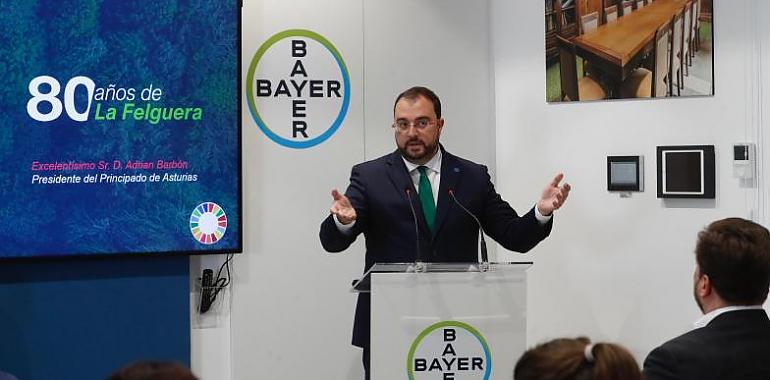 Barbón: Bayer engrana en el paisaje económico limpio, competitivo y sostenible de Asturias