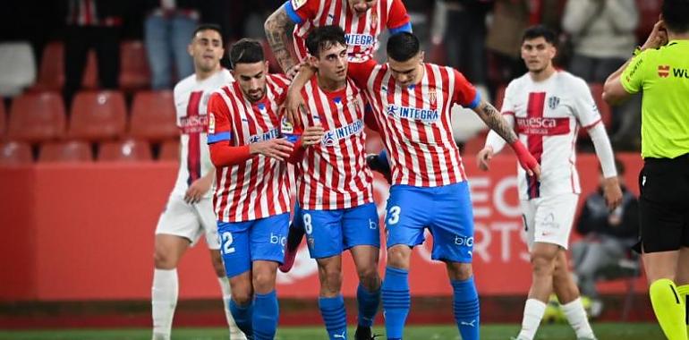El Sporting y la SD Huesca empatan en El Molinón