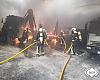 Incendio en Siero calcina cinco vehículos, dos excavadoras y tres camiones