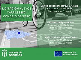 A licitación las obras de construcción de tres carriles bici en Siero por más de 1,2 millones