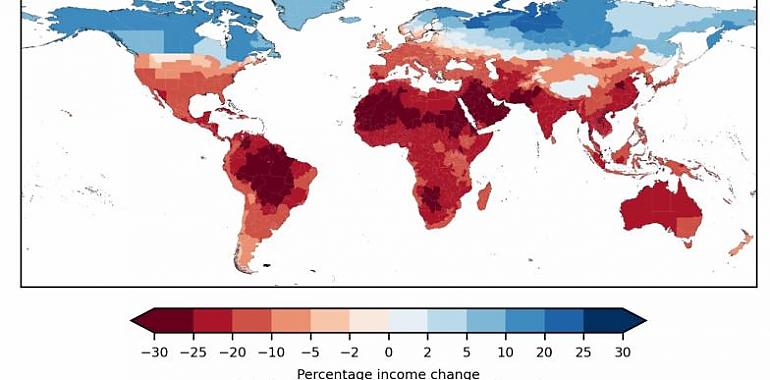 El cambio climático podría reducir la renta media mundial un 19% en 2050, según un estudio