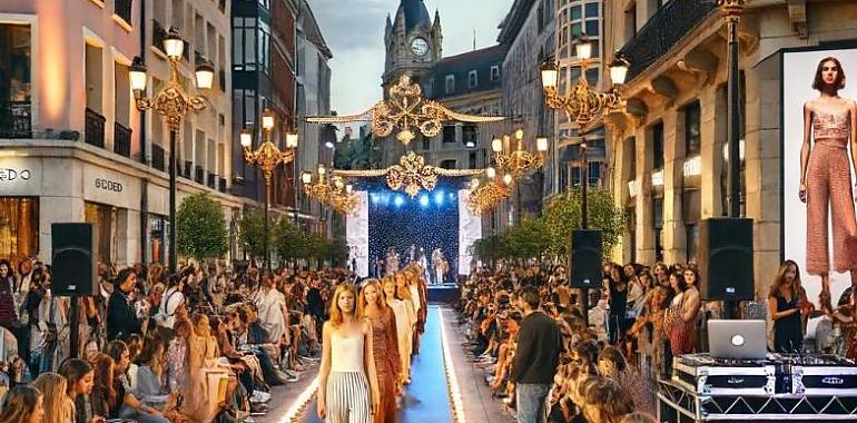 La Calle Gil de Jazz se transforma en una pasarela urbana con "Oviedo es Moda"