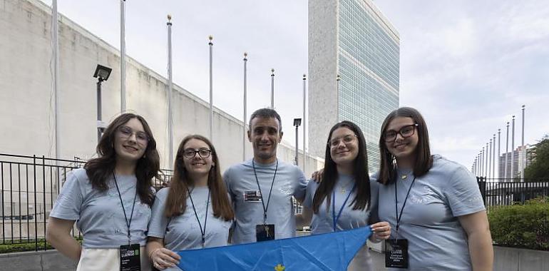 Estudiantes asturianos hacen un llamamiento global a la sostenibilidad desde la sede de la ONU en Nueva York