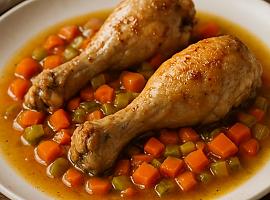 Recetas de una abuela asturiana: Muslos de pollo guisados a la sidra (con un chorretón de sidra y muncho amor, el pollo baila solo na cazuela)