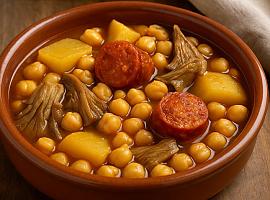 Recetas de una abuela asturiana: Fabada de garbanzos y setes (¡ye de la vecina Puri!, que esa que tolo tunea)