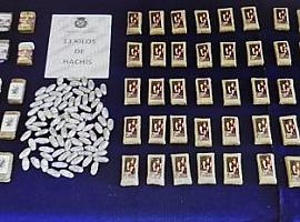 Cae en Avilés un distribuidor de hachís con 13 kilos incautados en una operación antidroga coordinada por la Policía Nacional