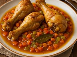 Recetas de una abuela asturiana: Muslos de pollo guisaos a la sidra (ye como un abrazo calentín desos de cuando llovía a cántaros)