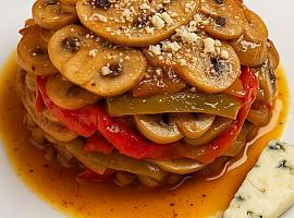 Recetas de una abuela asturiana: Fritada de champiñones con pimientos y queso Gamonéu ( ¡Prestad atención, que esto ye cosa seria!)