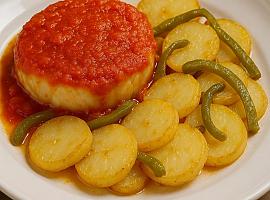 Recetas de una abuela asturiana: Bacalao con tomate y patatines panadera ("resucita hasta a un pixuetu dormido")