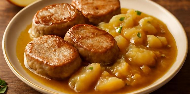 Recetas de una abuela asturiana: Solomillu en salsa de mazana (que presta más que dormir la siesta)