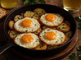 Recetas de una abuela asturiana: Papinas rebolíes con huevos del güelu y mayadura de sidra (no la vas encontrar en nengún recetariu)