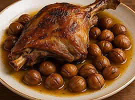 Recetas de una abuela asturiana: Cabritu asáu a la sidra con castañes (un manjar de os de poder lo güeyos en blanco)