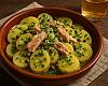 Recetas de una abuela asturiana: Ensalada templada de patatines con ventresca y vinagreta de sidra (una receta bien prestosa, ligera como una neblina en Luarca)