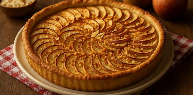 Recetas de una abuela asturiana: Tarta de manzana, quesu d’afumar y almendra (onde nun llega la fartura, llega la maña)