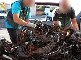Ola de robos de cobre golpea al norte de España: nueve detenidos en Asturias y más de diez toneladas recuperadas
