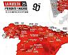 Avilés se viste de rojo La Vuelta: la ciudad será este sábado el punto de partida de la etapa reina hacia La Farrapona