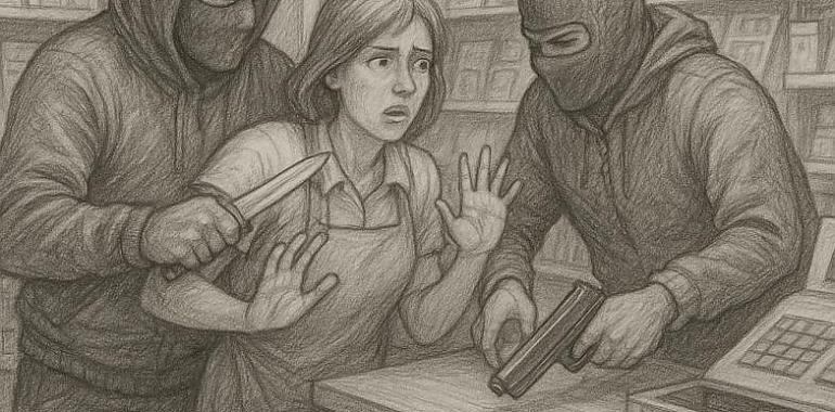 Atraco a mano armada en un quiosco de Oviedo: retienen a una empleada y siembran el pánico en plena calle Fuertes Acevedo