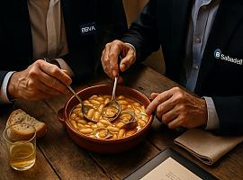 Recetas de una abuela asturiana: Fabes con almejes a la sidra de la Concordia (pa sentar a dos xefes de dos bancos y que firmen un OPA sin atragantase)