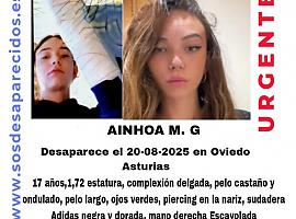 Desaparecida Ainhoa, de 17 años: Oviedo y Gijón se vuelcan en la búsqueda tras tres semanas sin rastro