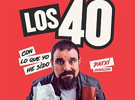 Monólogo de Patxi Zubeldia “Los 40: Con lo que yo he sido”, sesión a las 20:00h en El Refugio del Crápula, Zaragoza.