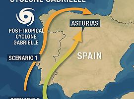 El ciclón híbrido Gabrielle amenaza a la Península: Asturias en la encrucijada entre la borrasca y el anticiclón