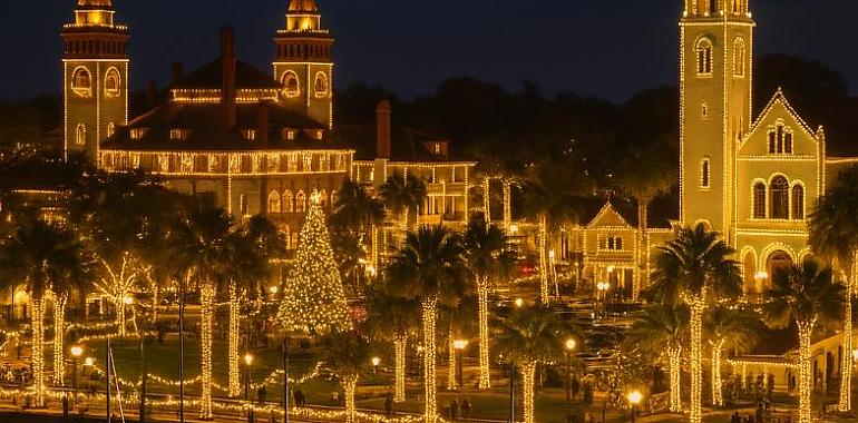 Nights of Lights: la ciudad fundada por un avilesino deslumbra al mundo con uno de los mayores espectáculos de luz de Estados Unidos