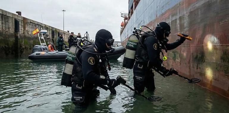 Interceptado un alijo de 7 kilos de cocaína valorado en más de 90.000 euros en el puerto de Avilés