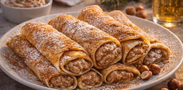 Recetas de una abuela asturiana: Frixuelos rellenos de crema de avellana y sidra dulce (Postre navideñu de la güela Balbina)