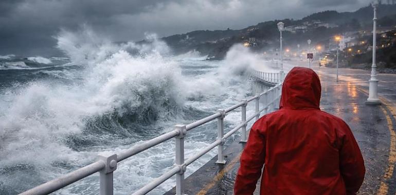 Asturias, en máxima alerta por la ciclogénesis explosiva “Goretti”: viento huracanado, lluvias persistentes y fuerte temporal en la costa