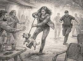 Detenida en Gijón tras golpear brutalmente a su cachorro en un bar y agredir a un policía que intentaba identificarla