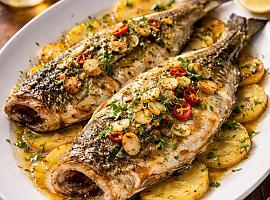 Recetas de una abuela asturiana: Lubina a la espalda (plato fino si ye buena y fresca, como una moza en romería)