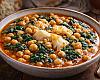 Recetas de una abuela asturiana: Potaje de garbanzos con espinaces y bacaláu (pa que nun falte calor onde sobra l’agua)