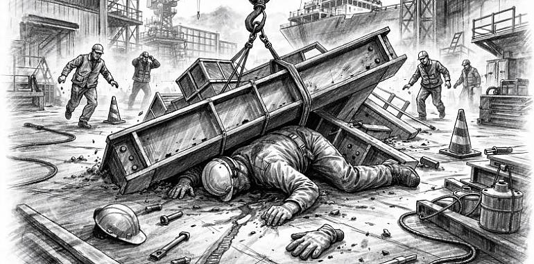 Un trabajador muere aplastado en el astillero Gondán y reabre el debate sobre la seguridad laboral en Asturias