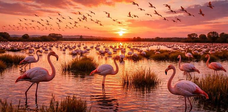 El espectáculo que no sabías que necesitabas: miles de aves alzan el vuelo en el Delta del Ebro en una experiencia única