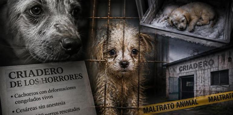 El horror tras las puertas del criadero de Serín: cachorros arrojados vivos al congelador, cesáreas sin anestesia y más de 300 perros rescatados en condiciones extremas