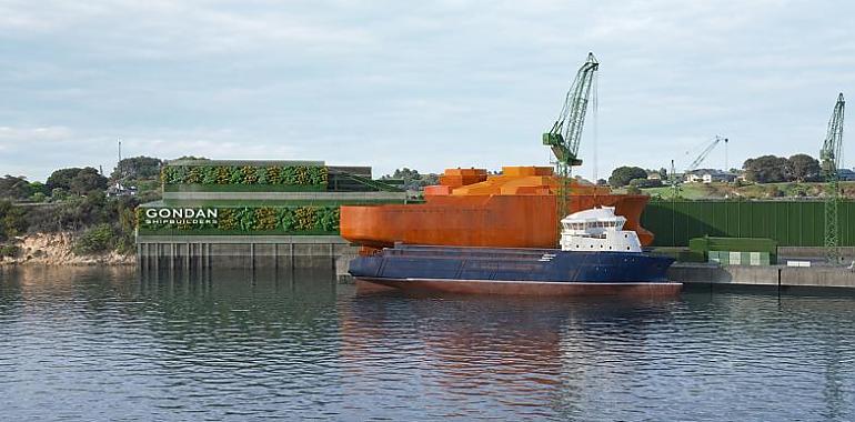 Gondán levanta en Figueras el astillero del futuro: 15 millones, robots, barcos verdes y una montaña entera por excavar