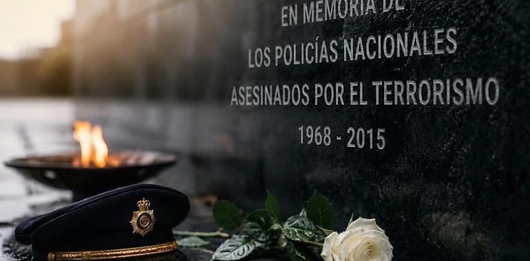 Asturias honra en Buenavista a los 188 policías nacionales asesinados por el terrorismo