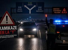 Quince minutos de terror en la “Y”: detenido un conductor tras circular en sentido contrario entre Carreño y el eje Gijón-Oviedo